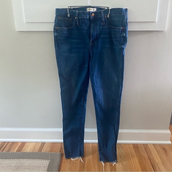 Madewell 9" High-Rise Skinny Jeans in Paloma Wash Raw-Hem Edition - Picture 2 of 7